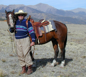 Arthur with his Horse - "Arizona Rain"....... Arthur calls the 44 magnum revolver under his left arm  "Old Wilbur"...........
