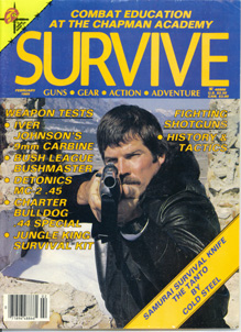 Arthur models for
          Soldier of Fortune magazine